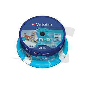 Verbatim CD-R Super Azo Bobina 25 700Mb - CD imprimível Verbatim 43439